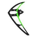 Carbon vertical fin w ball bearing, green, LOGO 600