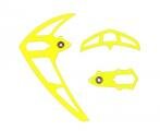 Fin set, neon yellow , LOGO 600