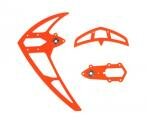 Fin Set, neon red , LOGO 550/600/690 sx