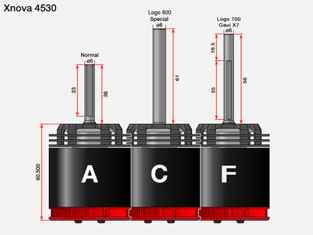 Xnova XTS 4530-525kv 4+5YY (1,5mm thick Wire)
