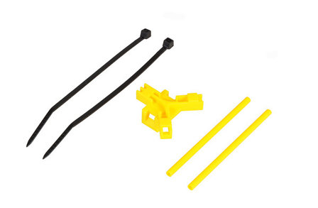 Antenna support for tailboom, yellow
