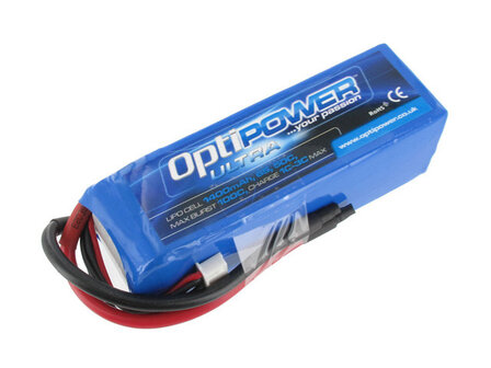 Optipower Ultra 50C Lipo Cell Battery 1400mAh 6S 50C