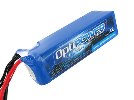 Optipower Ultra 50C Lipo Cell Battery 5300mAh 6S 50C