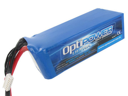 Optipower Ultra 50C Lipo Cell Battery 4300mAh 6S 50C