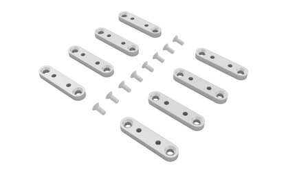 Servo mounting plates 10+11mm, LOGO 700